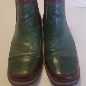 John Fluevog Chelsea-style Multicolor Leather Ankle Boots